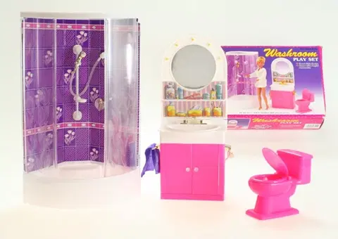 Hračky bábiky LAMPS - Kúpeľňa set
