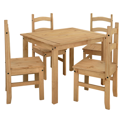 Jedálenské sety Stôl + 4 stoličky CORONA 3 vosk