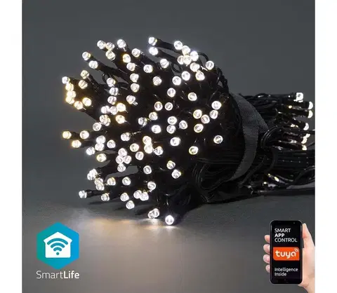 Vianočné osvetlenie  SmartLife LED Wi-Fi Teplá až studená biela 100 LED 10 m Android/IOS WIFILX02W100