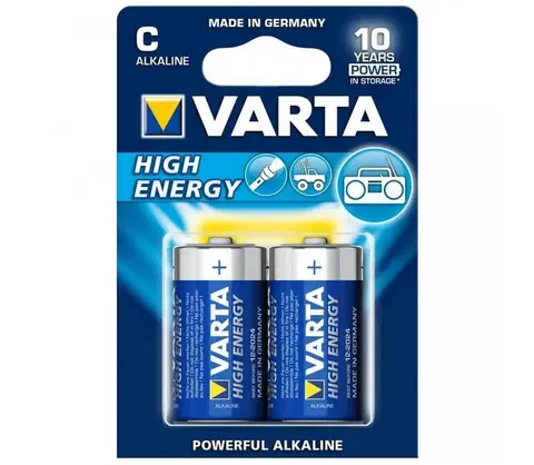 Predlžovacie káble VARTA Varta 4914 - 2 ks Alkalické batérie HIGH ENERGY C 1,5V 