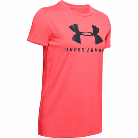 Dámske tričká Dámske tričko Under Armour Graphic Sportstyle Classic Crew Rush Red - S
