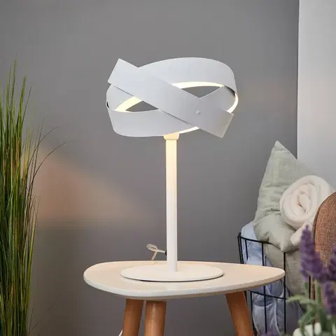 Stolové lampy Domiluce Stolná lampa Tornado biela
