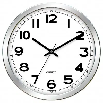 Hodiny Nástenné hodiny MPM, 2980.7000 - strieborná/biela, 31cm