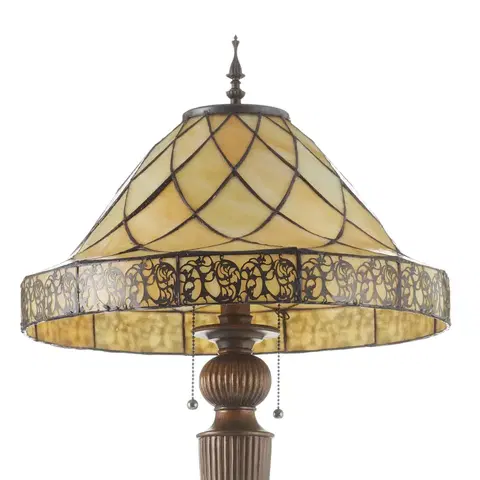 Stojacie lampy Clayre&Eef Dekoratívna stojaca lampa Diamond tienidlo Tiffany