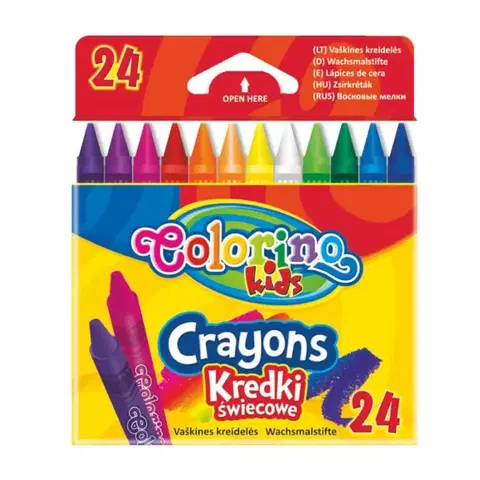 Hračky PATIO - Colorino voskovky 24 farieb
