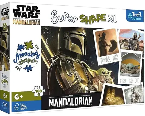 Hračky puzzle TREFL - Puzzle 160 XL Super Shape - Mandalorian / Lucasfilm Star Wars The Mandalorian FSC Mix 70%