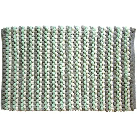 Koberčeky a rohože do kúpeľne Kúpeľňový koberček Mosaic Siva/Mátový 50x80 cm