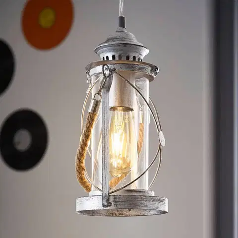 Závesné svietidlá EGLO Závesná lampa Fedor v striebornej
