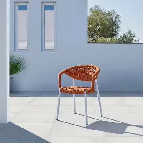 Stoličky Záhradná stolička Antonia Oranžová