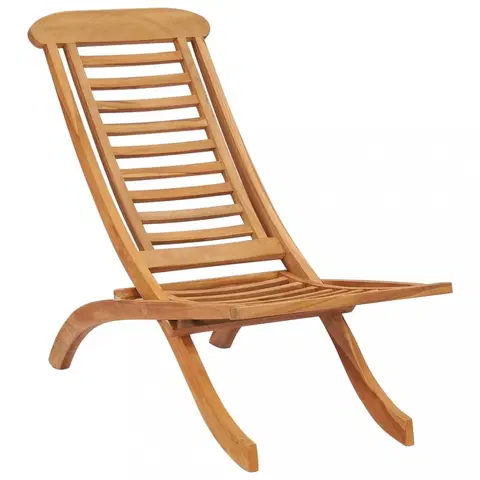 Záhradné kreslá a stoličky Skladacia záhradná stolička teakové drevo Dekorhome