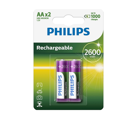 Predlžovacie káble Philips Philips R6B2A260/10 - 2 ks Nabíjacie batérie AA MULTILIFE NiMH/1,2V/2600 mAh 