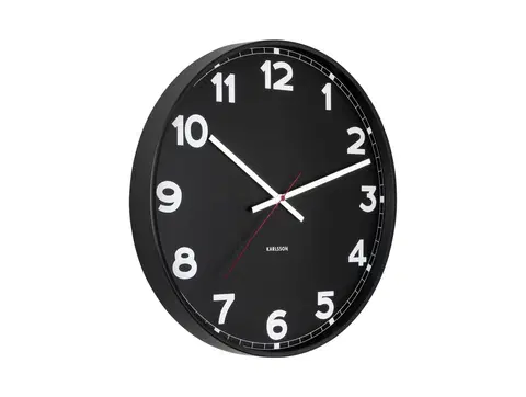 Hodiny Nástenné hodiny New Classic Karlsson KA5847, čierna 41cm 