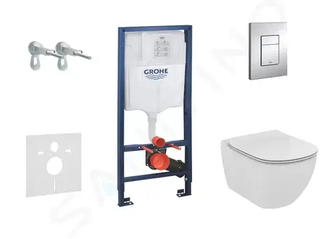 Záchody GROHE - Rapid SL Súprava na závesné WC + klozet a sedadlo Ideal Standard Tesi 38528SET-KF