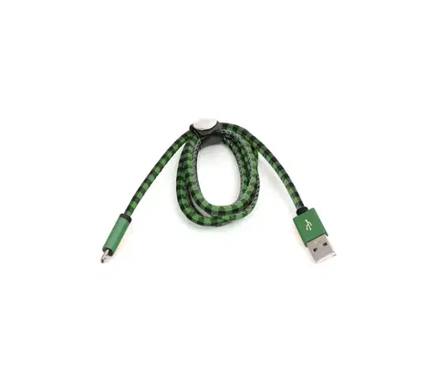 Predlžovacie káble  USB kábel USB A / Micro USB konektor 1m zelená 