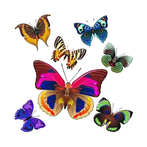Samolepky na stenu Samolepiaca dekorácia Butterflies, 30 x 30 cm