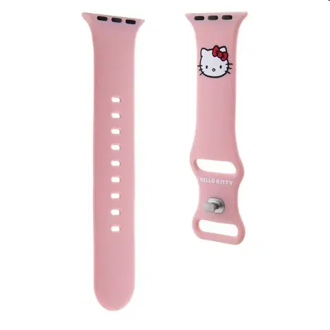 Príslušenstvo k wearables Hello Kitty Liquid Silicone Kitty Head Logo remienok pre Apple Watch 38/40 mm, ružová