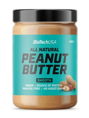 Arašidové a iné maslá Peanut Butter All Natural - Biotech USA 400 g Crunchy