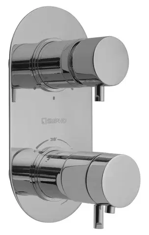 Kúpeľňové batérie SAPHO - RHAPSODY podomietková sprchová termostatická batéria, 3 výstupy, chróm 5592T