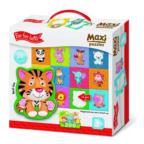 Hračky puzzle FAR FAR LAND - MAXI puzzle 24. Zoo (61*47 cm)