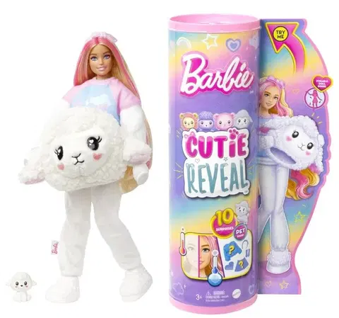 Hračky bábiky MATTEL - Barbie Cutie Reveal pastelová edícia ovečka