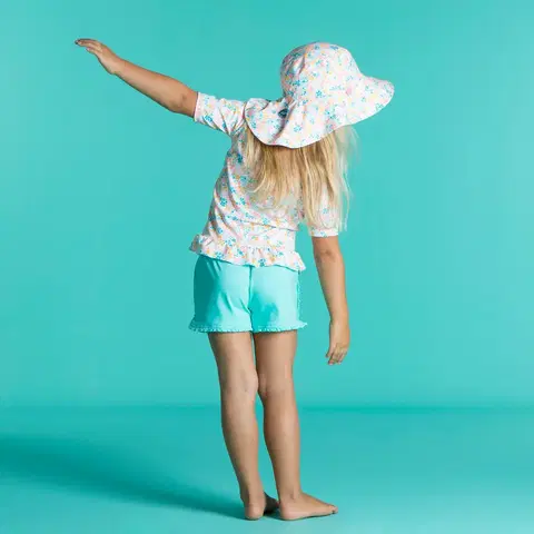 surf Detský klobúk s UV ochranou ružový s potlačou