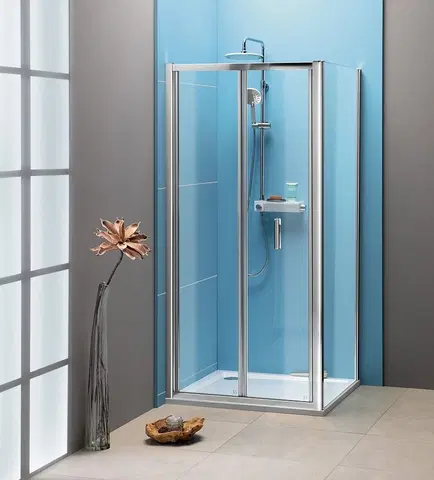 Sprchové dvere POLYSAN - EASY obdĺžniková sprchová zástena 700x1000, skladacie dvere, L/P varianta, číre sklo EL1970EL3415