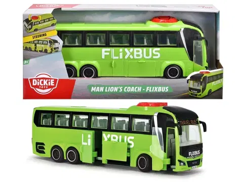 Hračky - dopravné stroje a traktory DICKIE - Autobus man Flixbus 26,5 cm