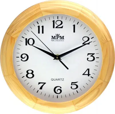 Hodiny Nástenné hodiny MPM 3050.53 - hnedá svetlá, 27cm