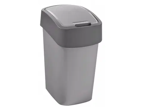 Odpadkové koše CURVER - Kôš na odpad 10L šedostrieborný