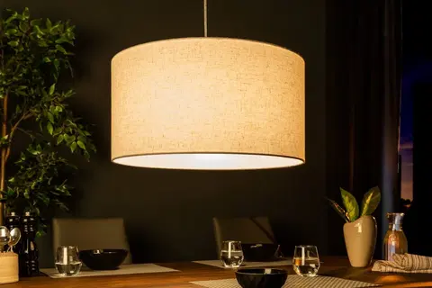 Osvetlenie Závesná lampa BAKU Dekorhome Krémová