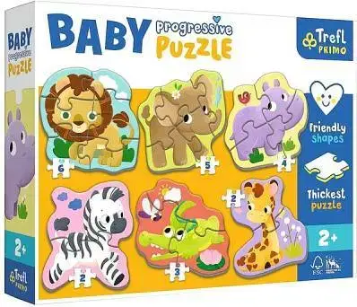 Hračky puzzle TREFL - Detské progresívne puzzle - Safari
