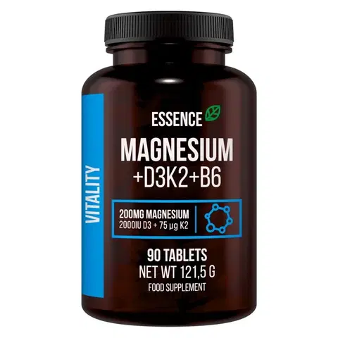 Horčík (Magnézium) Magnesium + D3K2 + B6 - Essence Nutrition 90 tbl.