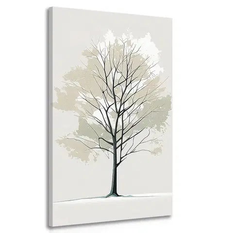 Obrazy stromy a listy Obraz strom v minimalistickom prevedení