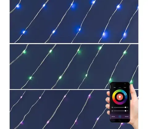 Vianočné dekorácie  LED RGB Vianočná stmievateľná reťaz 200xLED/29 funkcií 20,4m 
