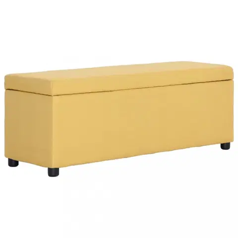 Lavice a stoličky Lavica s úložným priestorom látka Dekorhome Žltá