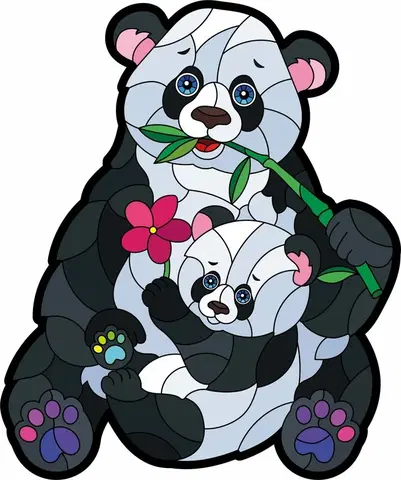 Hračky puzzle FAR FAR LAND - Drevené puzzle set Panda