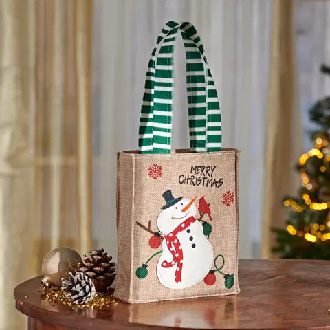 Vianočné dekorácie Vianočná darčeková taška "Snehuliak"