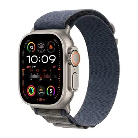 Inteligentné hodinky Apple Watch Ultra 2 GPS , 49mm , titánové puzdro  s alpinským remienkom modrá - S