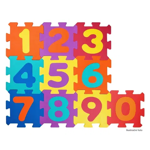 Hračky Plastica 91627 puzzle koberec Čísla 26 ks