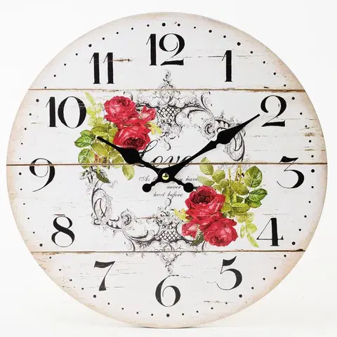 Hodiny Nástenné hodiny, Flor0143, Ruže, 34cm