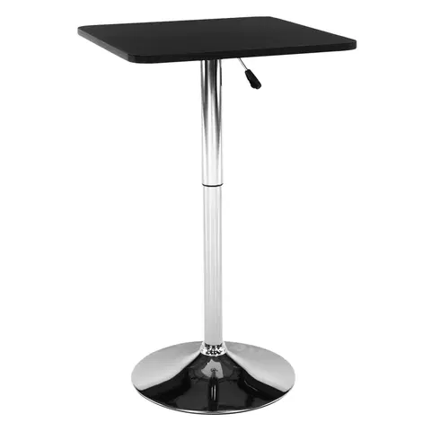 Jedálenské stoly Barový stôl s nastaviteľnou výškou, čierna, 57x84-110 cm, FLORIAN