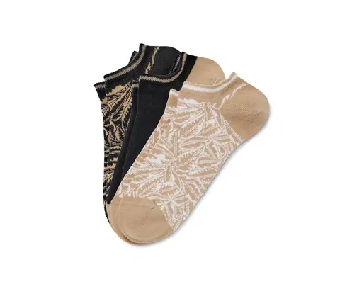 Socks Krátke ponožky, 3 páry, palmové listy