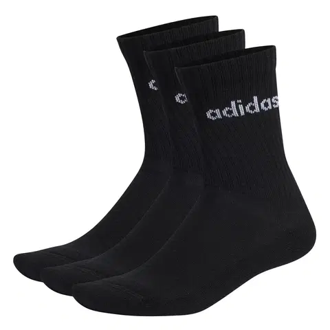 Pánske ponožky Adidas Linear Crew Cushioned Socks 3 Pairs S