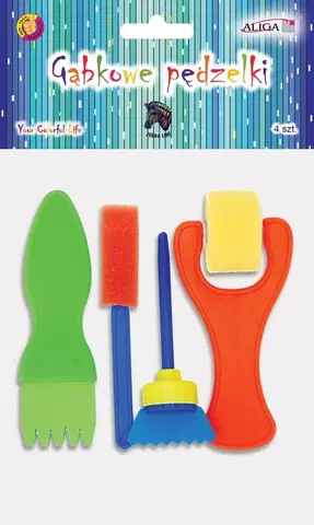 Kreatívne a výtvarné hračky ALIGA - Súprava kreatívnych štetcov 4 ks
