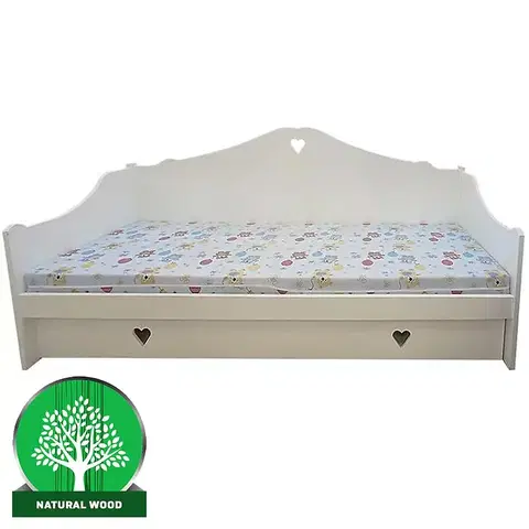 Jednolôžkové postele Posteľ  Zosia 180/80 biela s matracom