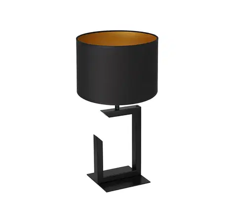 Lampy  Stolná lampa 1xE27/60W/230V 45 cm čierna/zlatá 