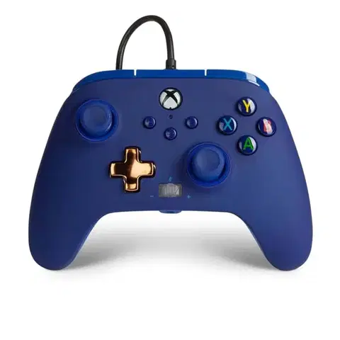 Gamepady Káblový ovládač PowerA Enhanced pre Xbox Series, Midnight Blue 1518829-01