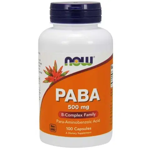 Vitamíny B NOW Foods PABA 500 mg 100 kapsúl