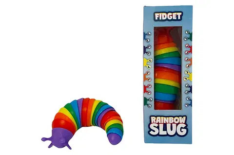 Hračky - figprky zvierat MAC TOYS - Fidget toy - dúhový slimák