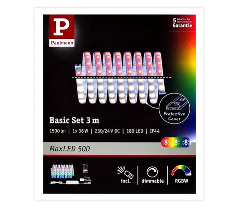LED osvětlení Paulmann Paulmann 70628 - LED RGB/36W IP44 Stmievateľný pásik  3m 230V + DO 